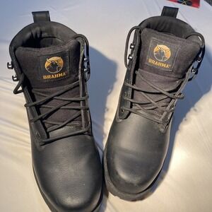 Brahma Mens Gus Steel Toe Boot 13 Black Lace Up 3683‎